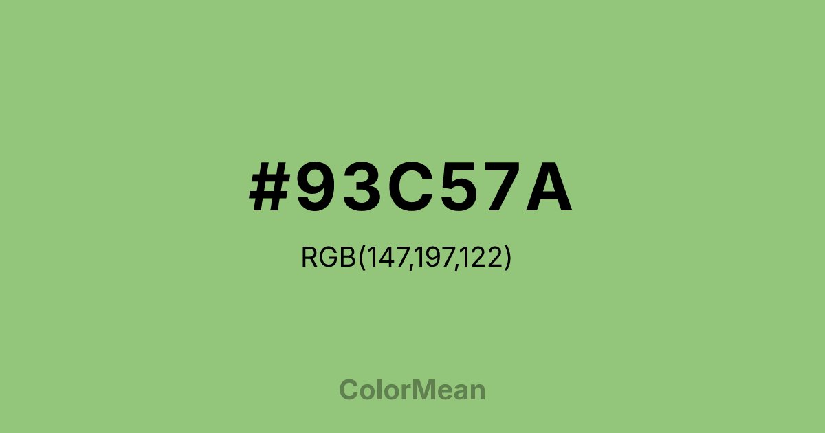 #93C57A color swatch
