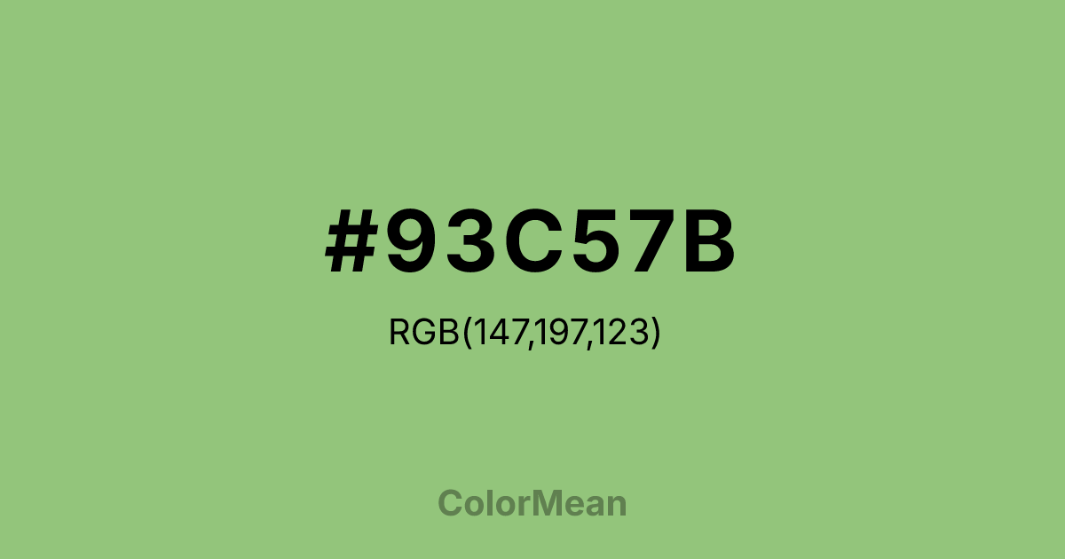 #93C57B color swatch