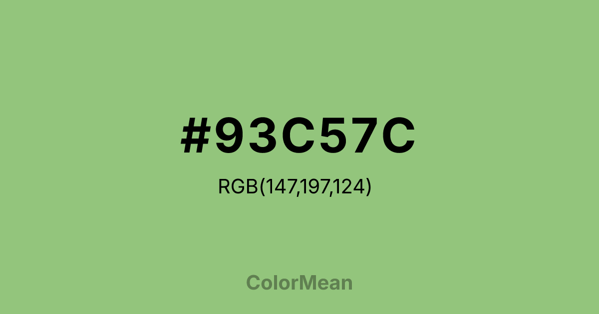 #93C57C color swatch