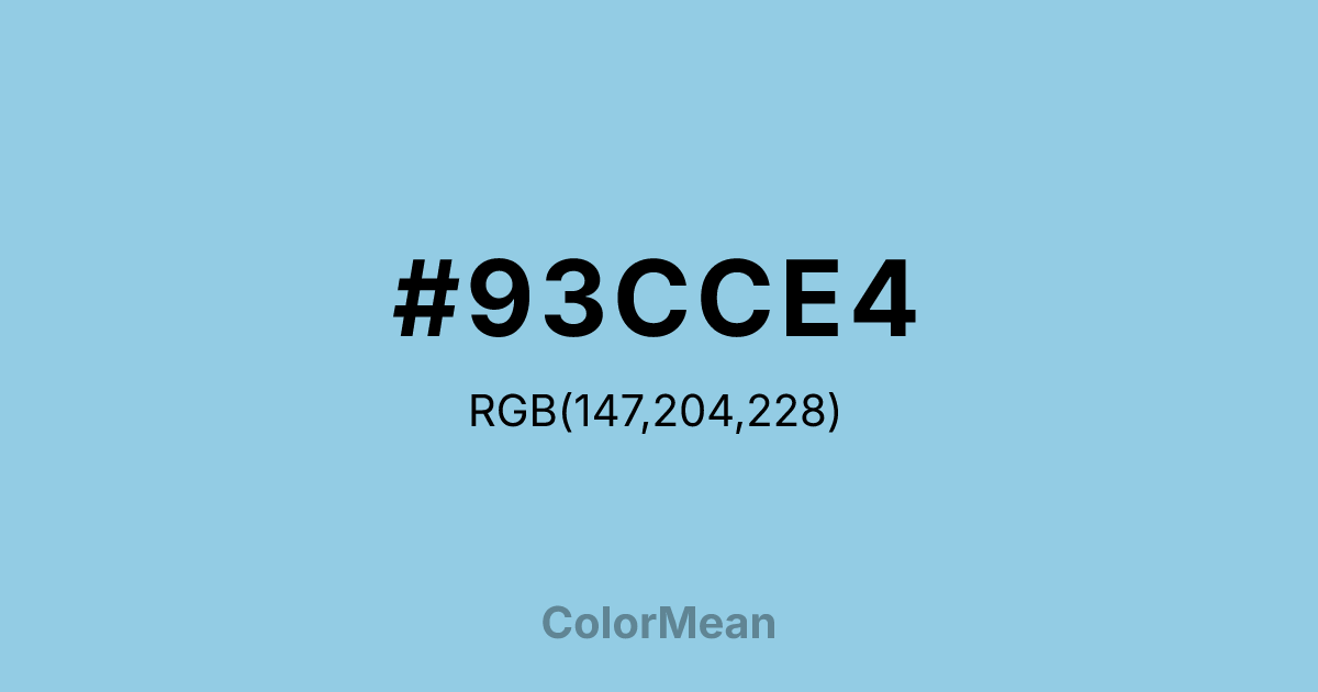 #93CCE4 color swatch