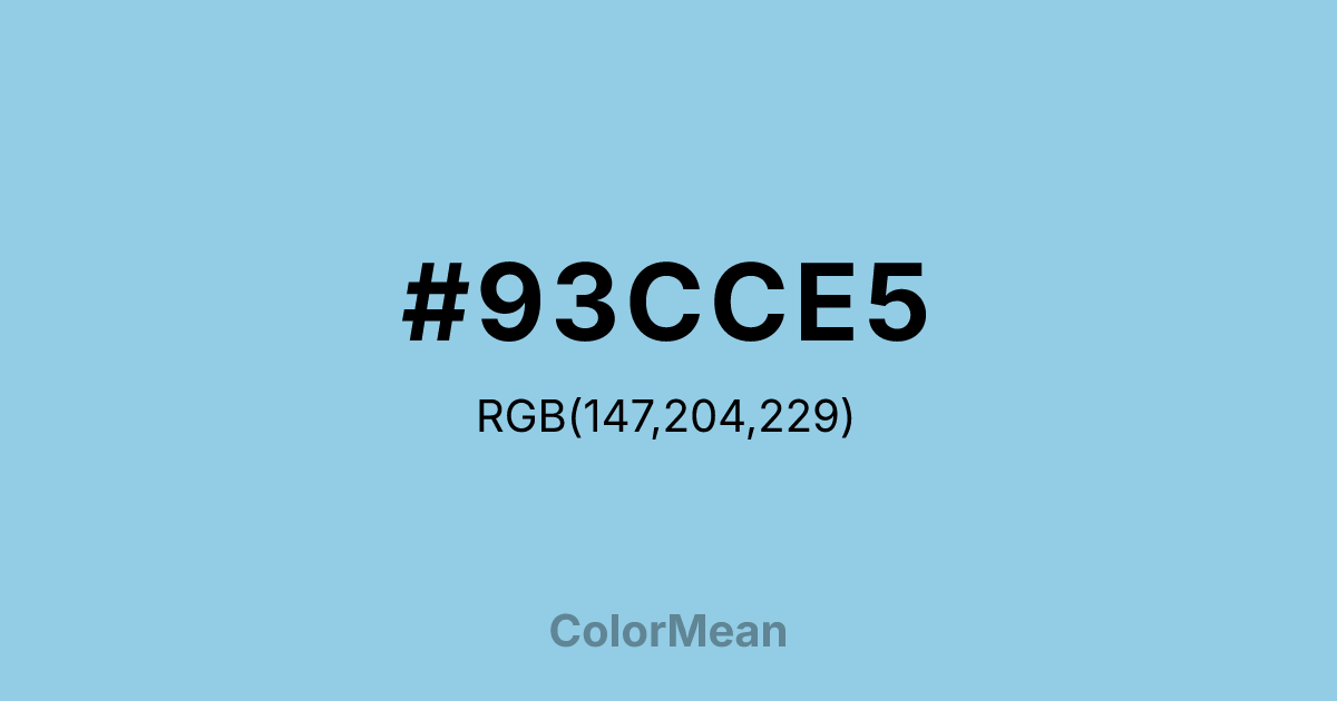 #93CCE5 color swatch
