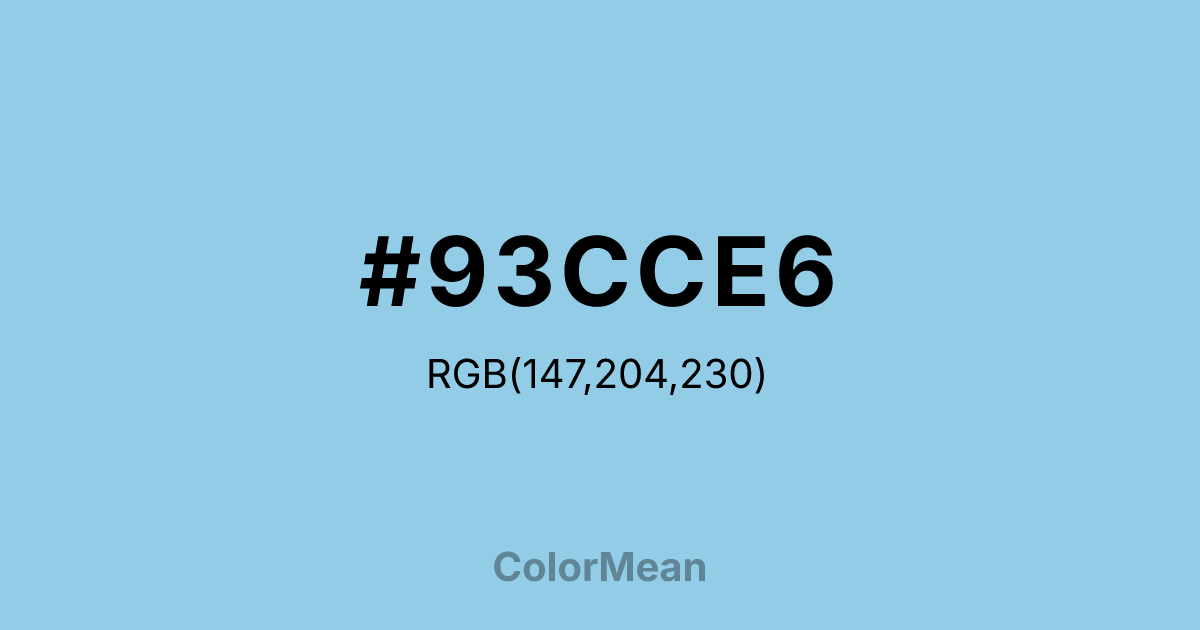 #93CCE6 color swatch