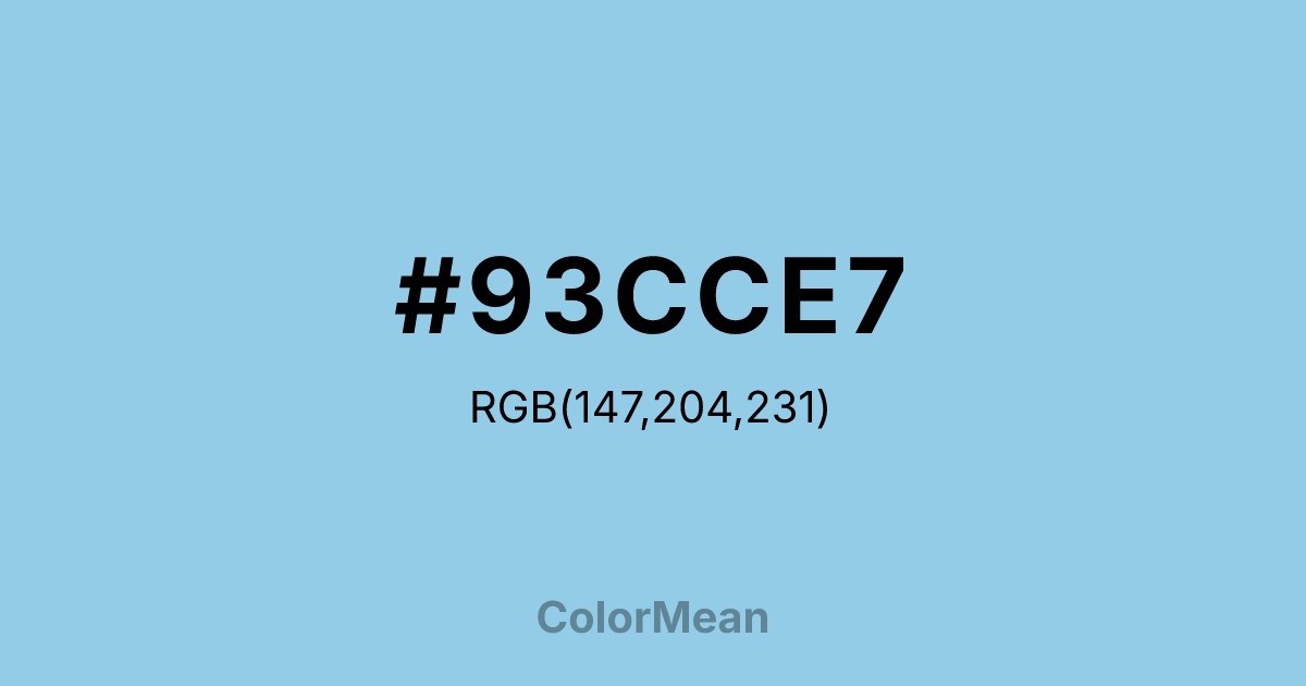 #93CCE7 color swatch