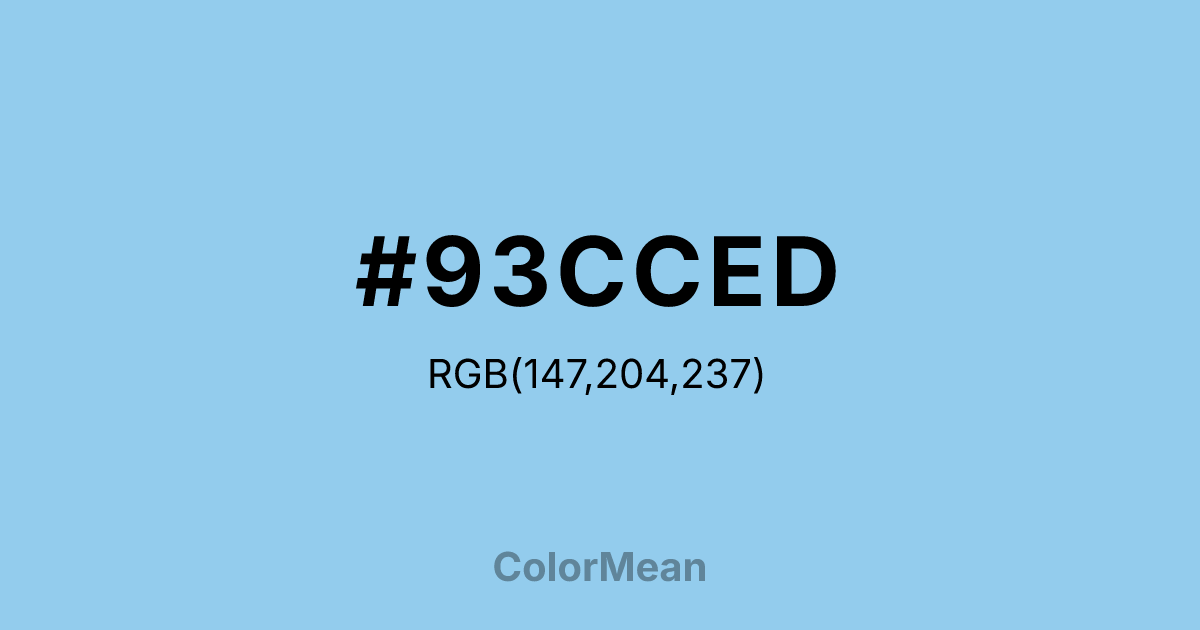 #93CCED color swatch