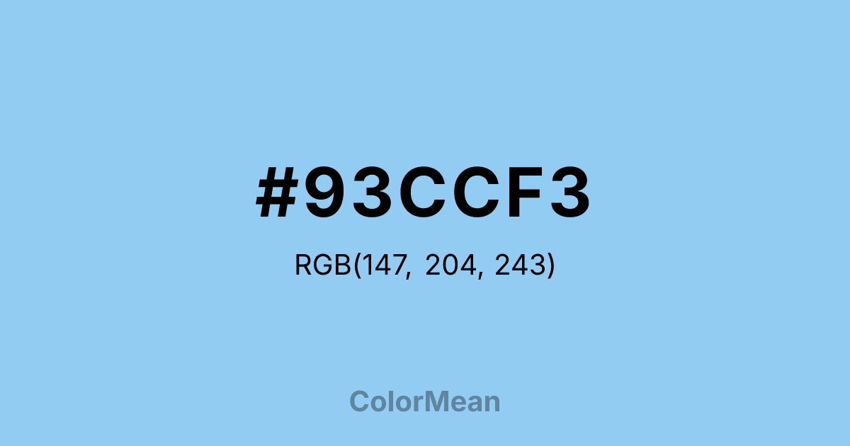 #93CCF3 color swatch