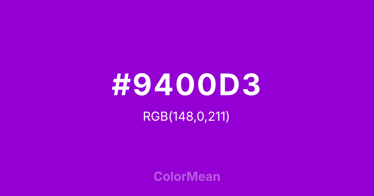 #9400D3 color swatch