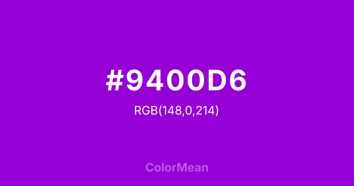 #9400D6 color swatch