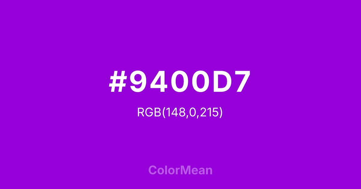 #9400D7 color swatch