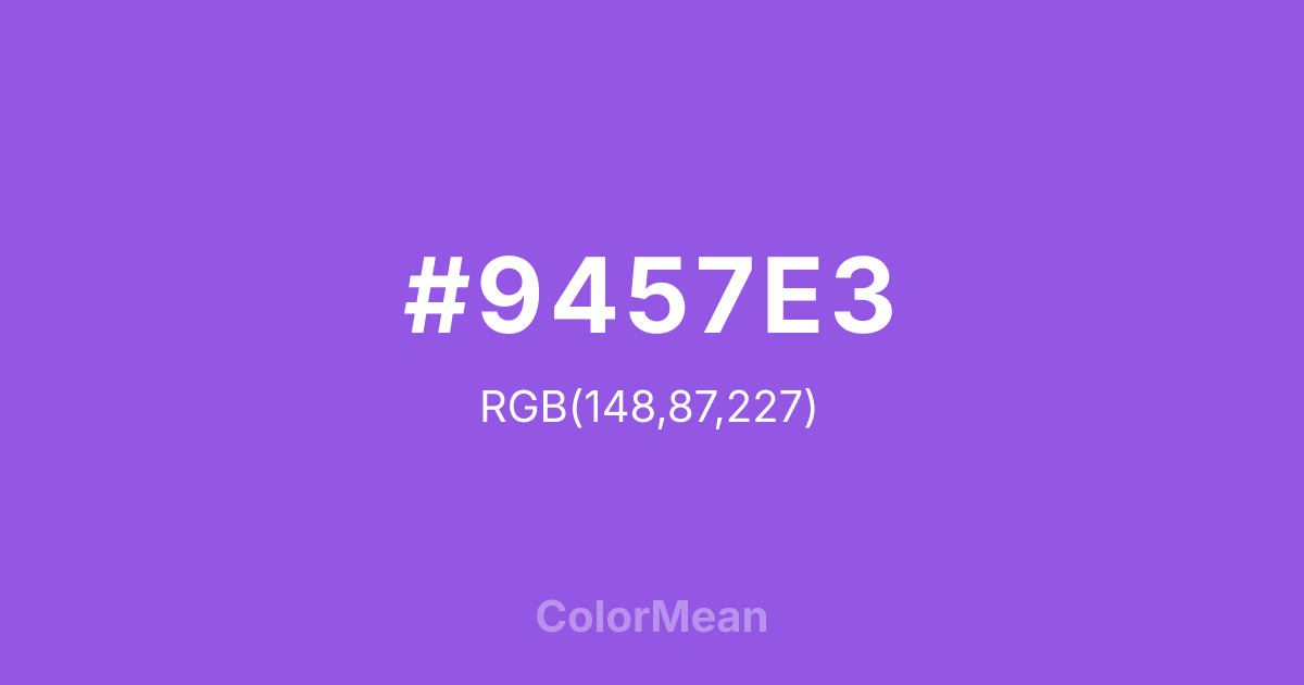 #9457E3 color swatch