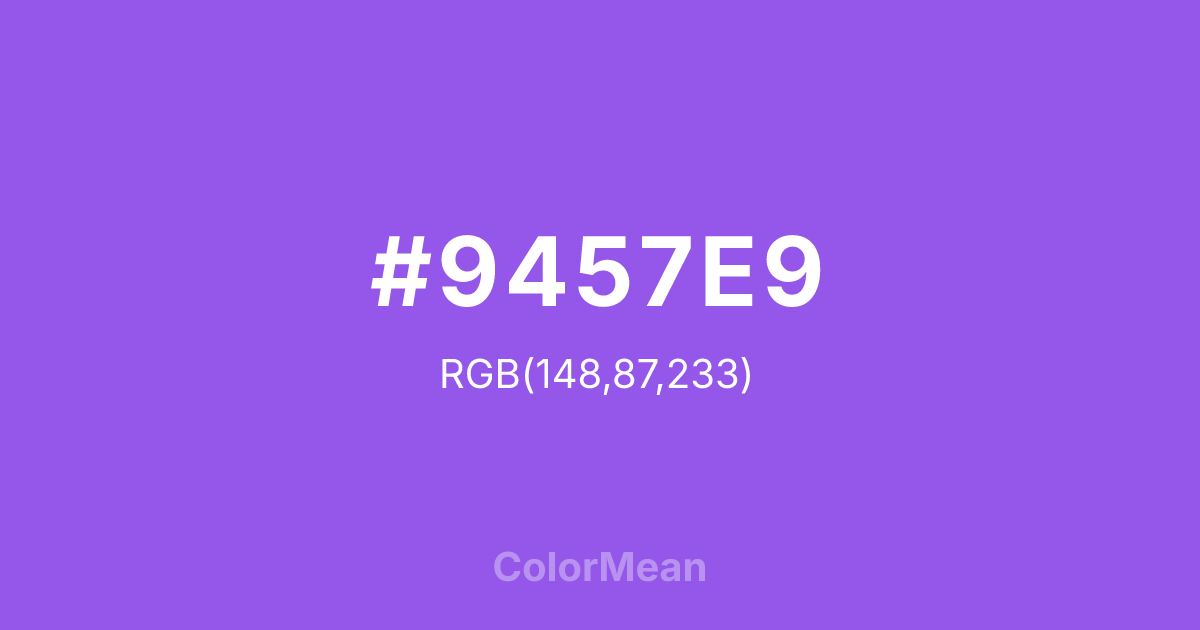 #9457E9 color swatch