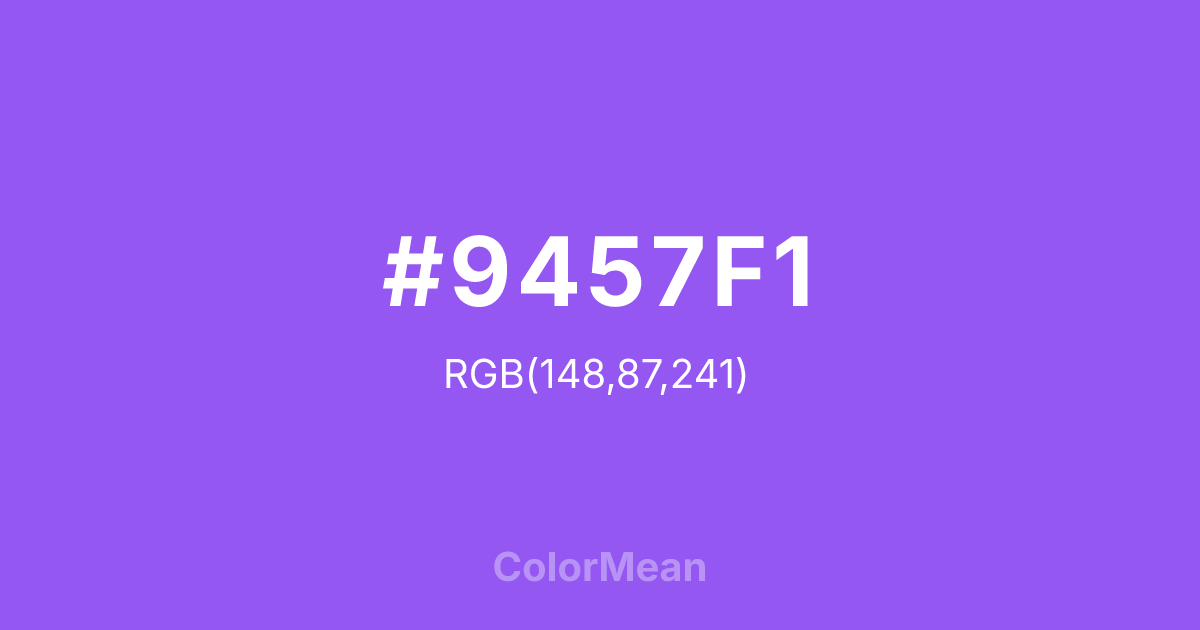 #9457F1 color swatch