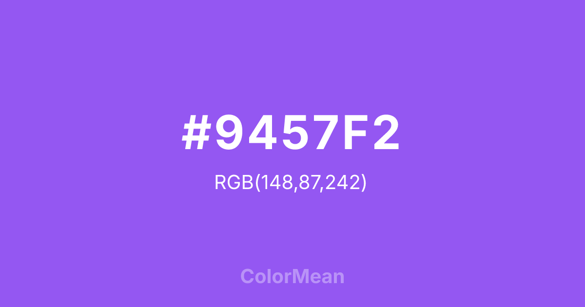 #9457F2 color swatch