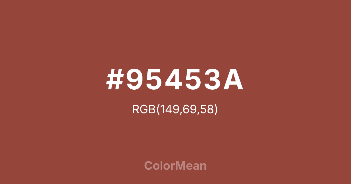 #95453A color swatch