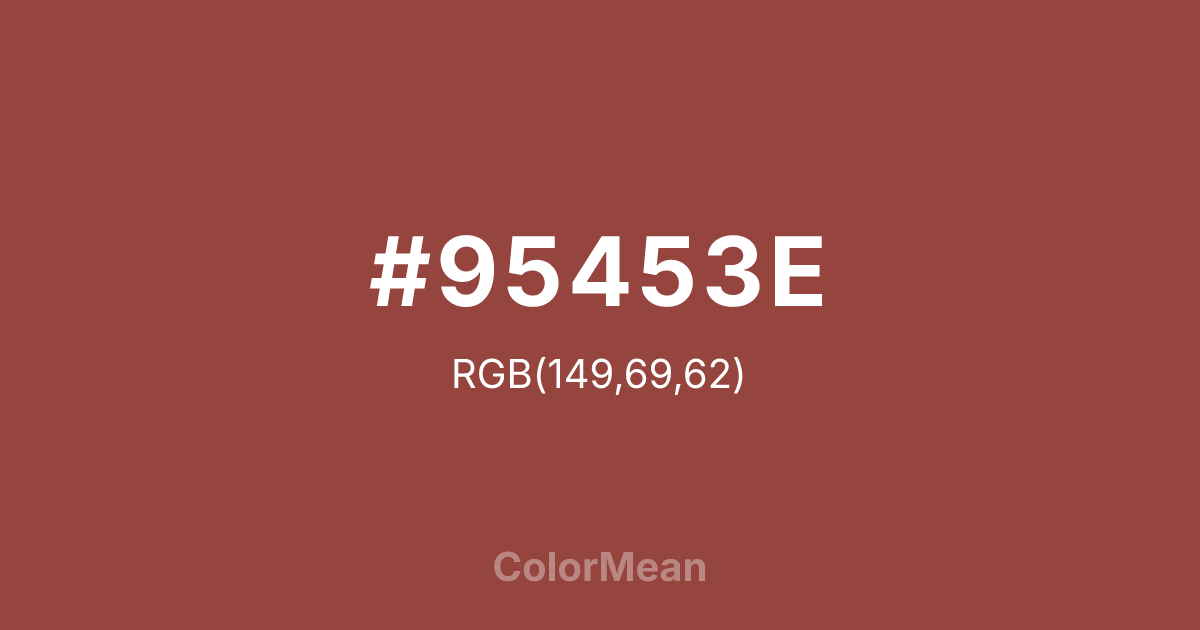 #95453E color swatch