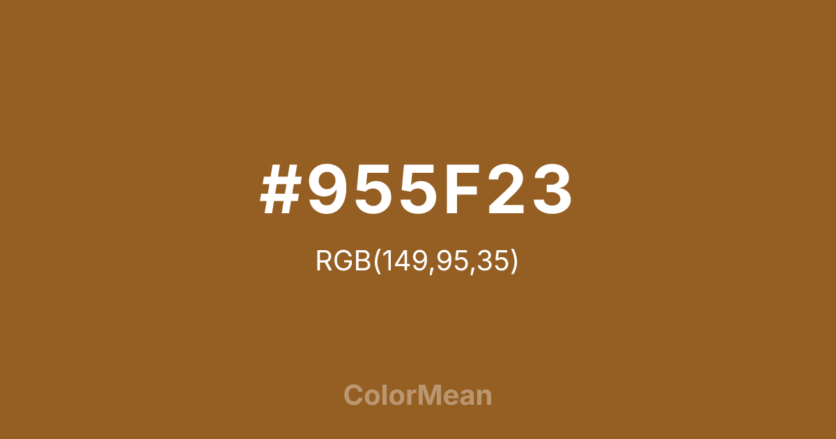 #955F23 color swatch