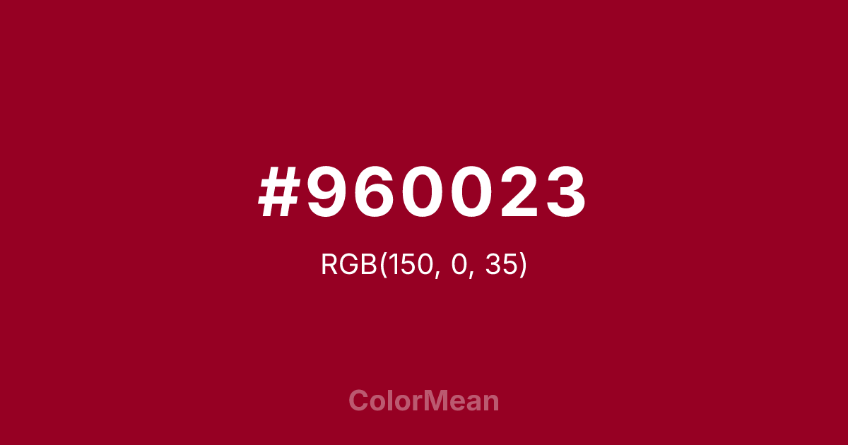 #960023 color swatch