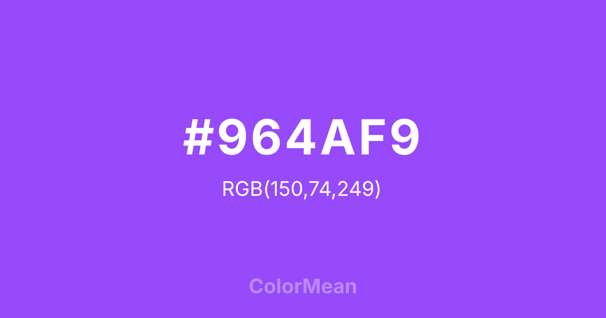 #964AF9 color swatch