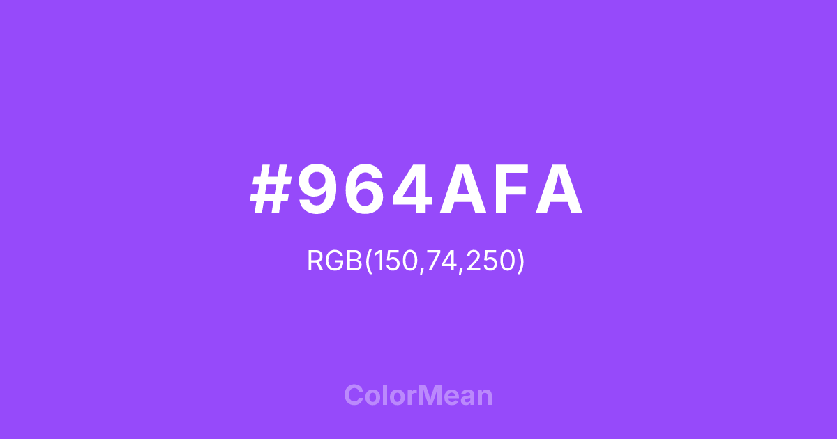 #964AFA color swatch