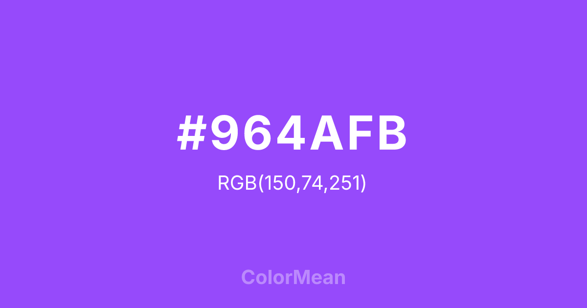 #964AFB color swatch