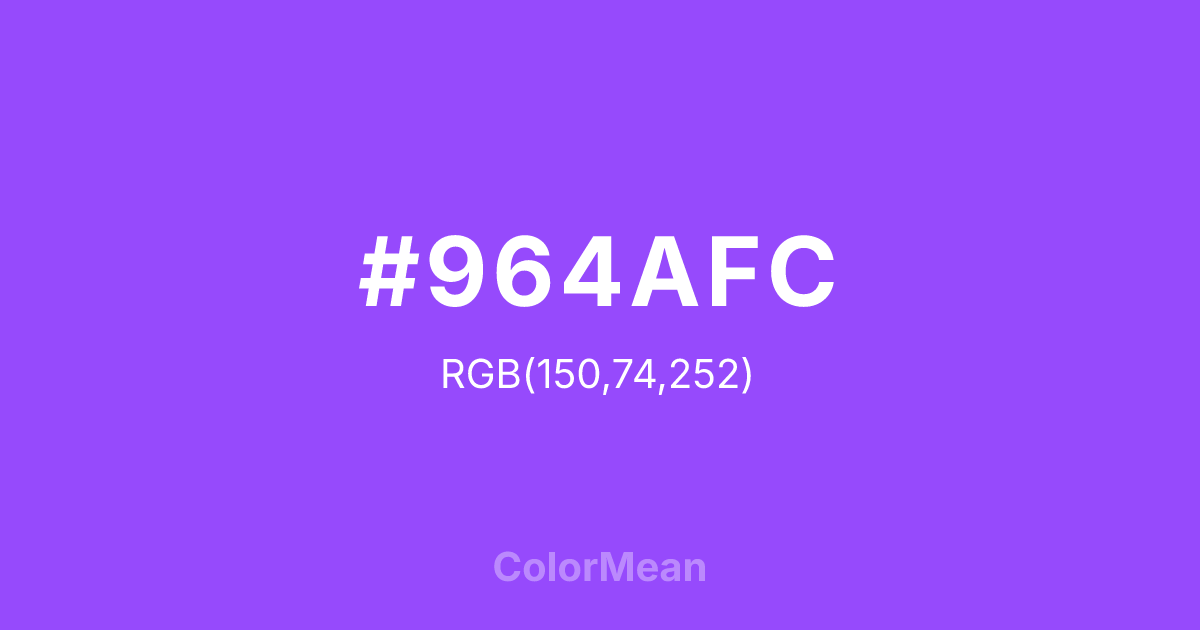 #964AFC color swatch