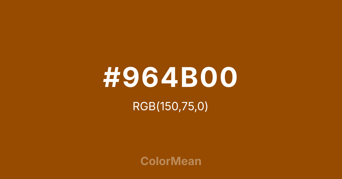 #964B00 color swatch