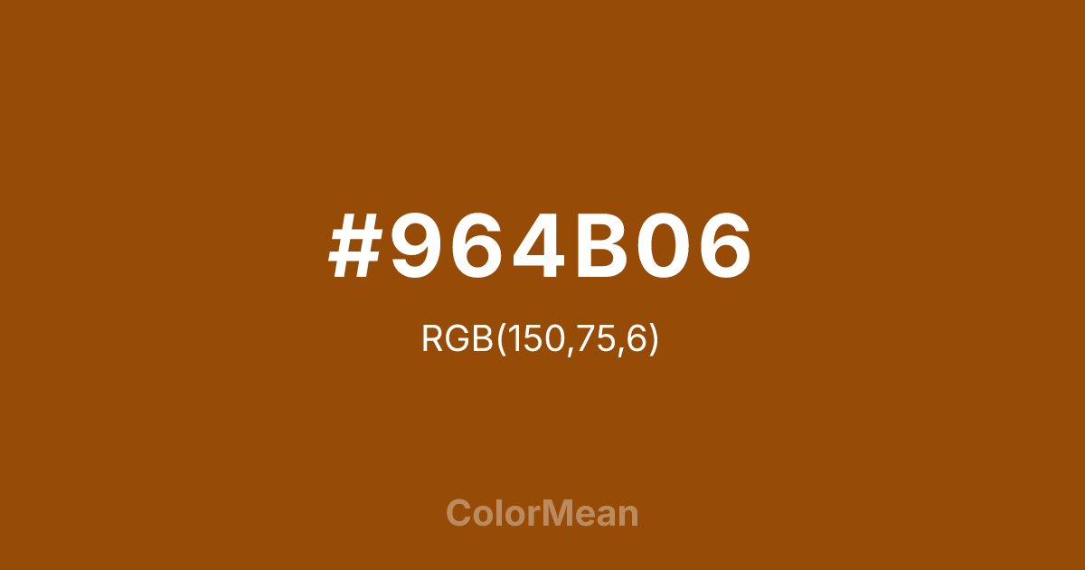 #964B06 color swatch