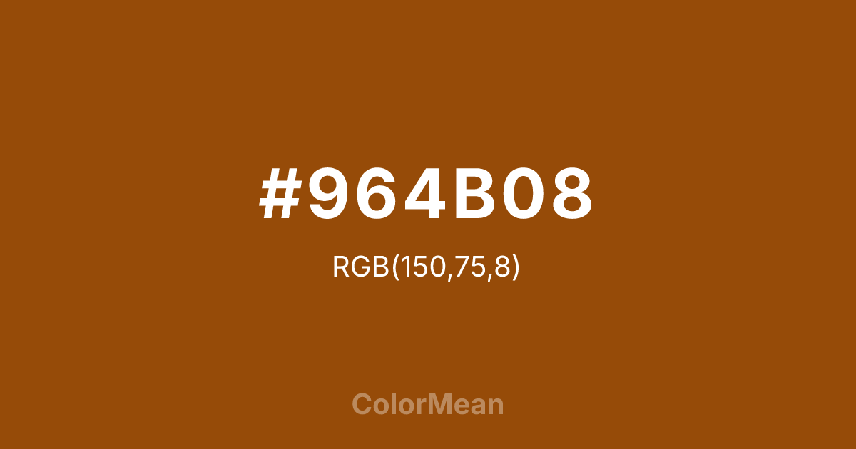 #964B08 color swatch