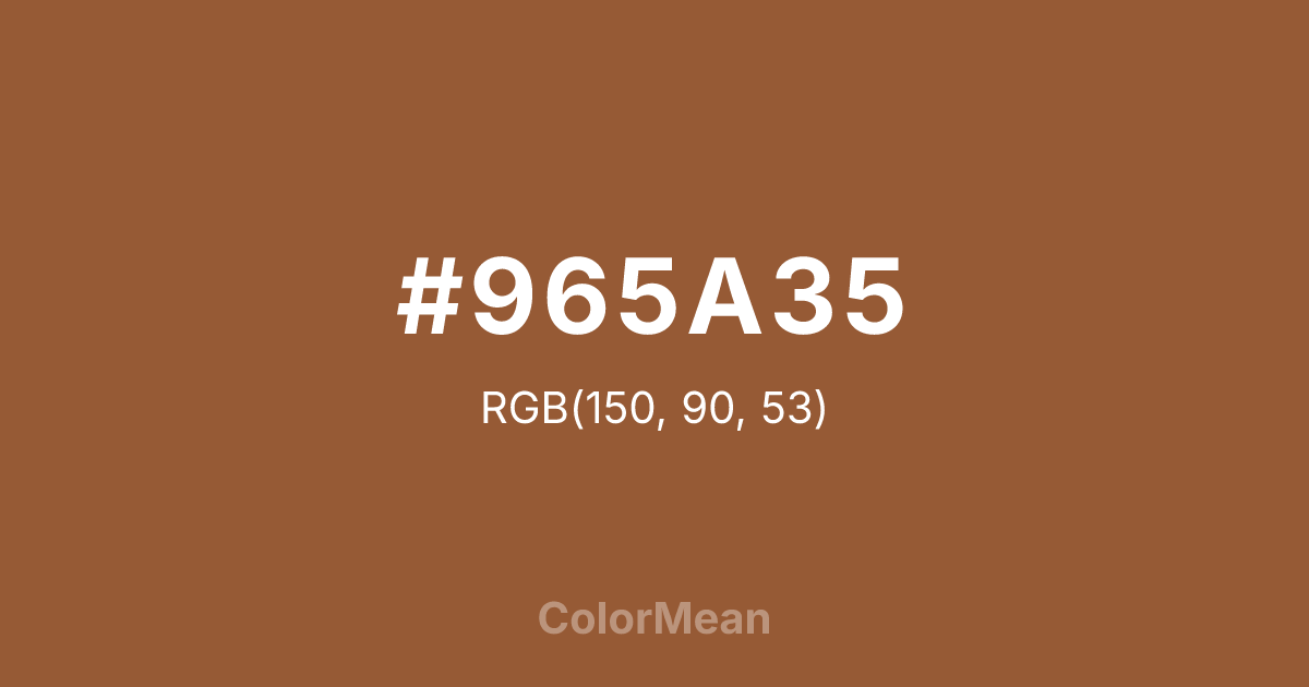 #965A35 color swatch