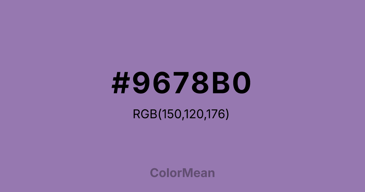 #9678B0 color swatch