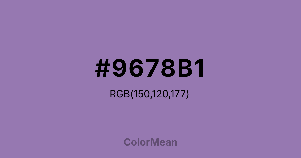 #9678B1 color swatch