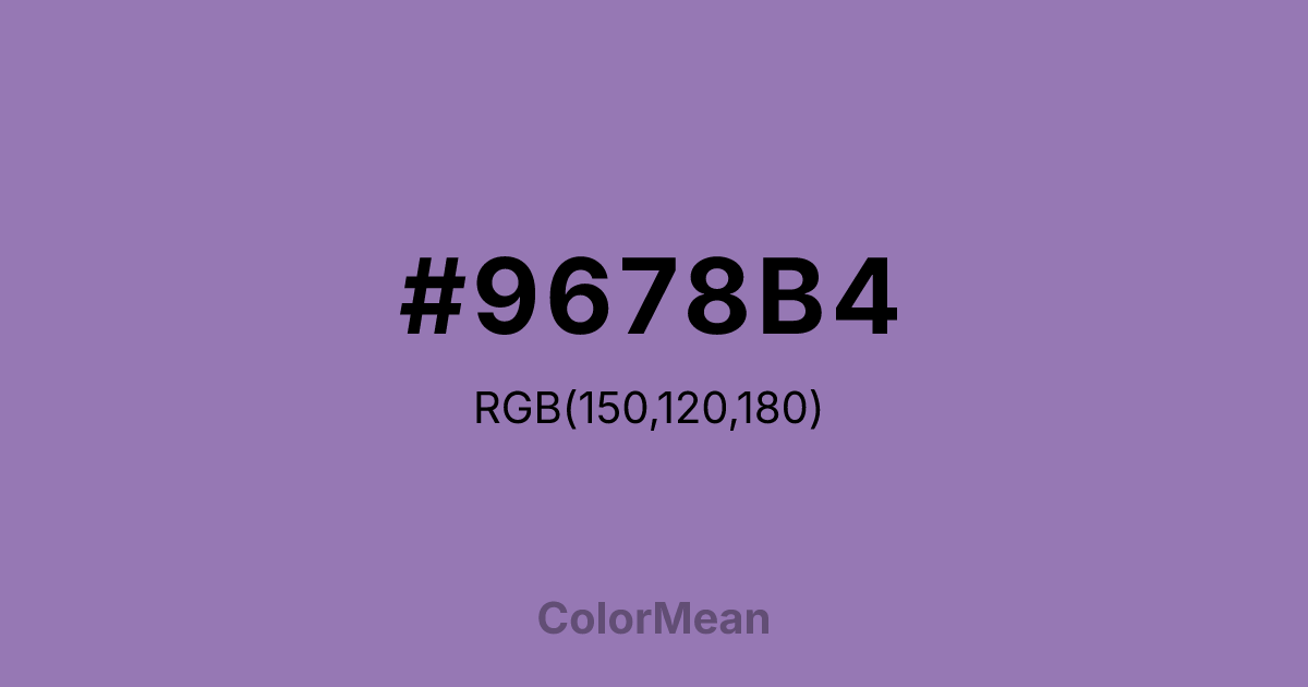 #9678B4 color swatch