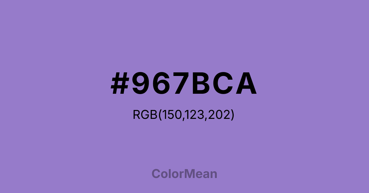 #967BCA color swatch