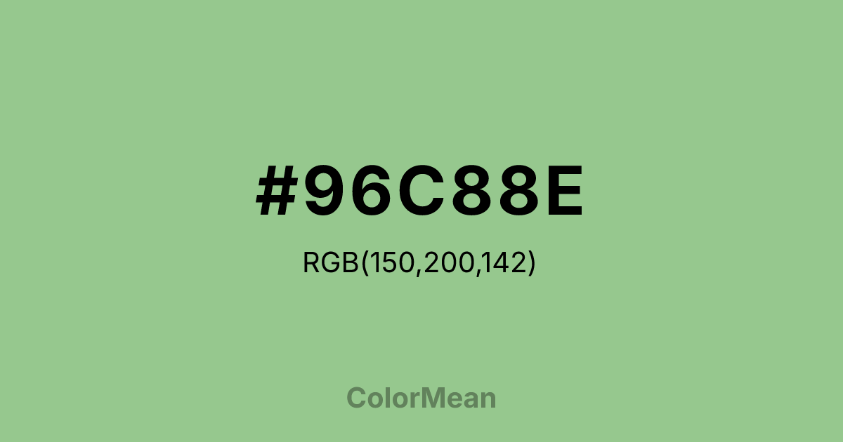 #96C88E color swatch