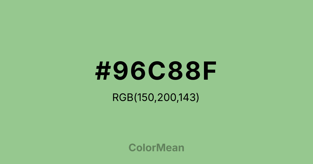 #96C88F color swatch