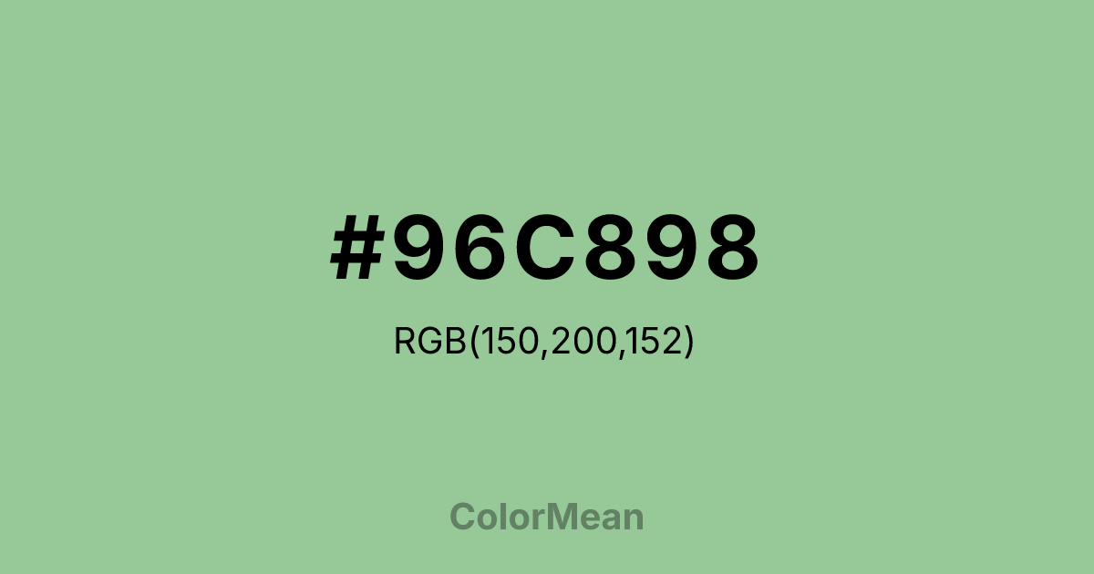 #96C898 color swatch