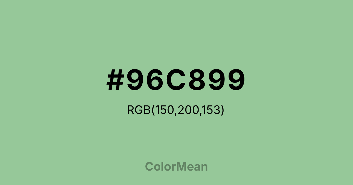 #96C899 color swatch