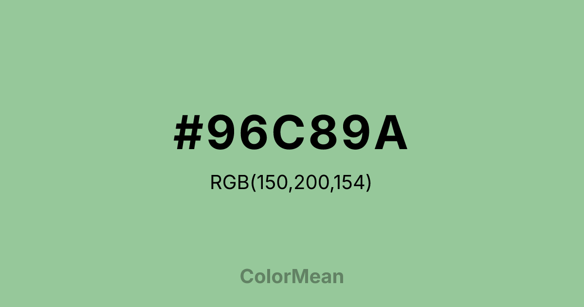 #96C89A color swatch