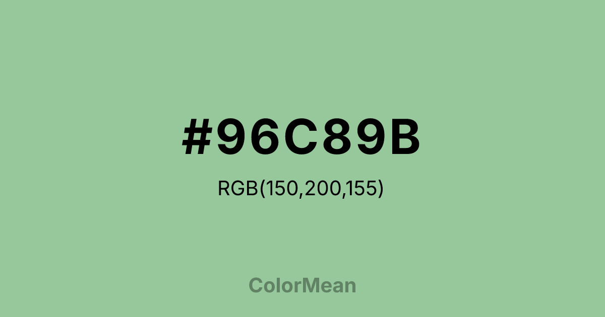 #96C89B color swatch