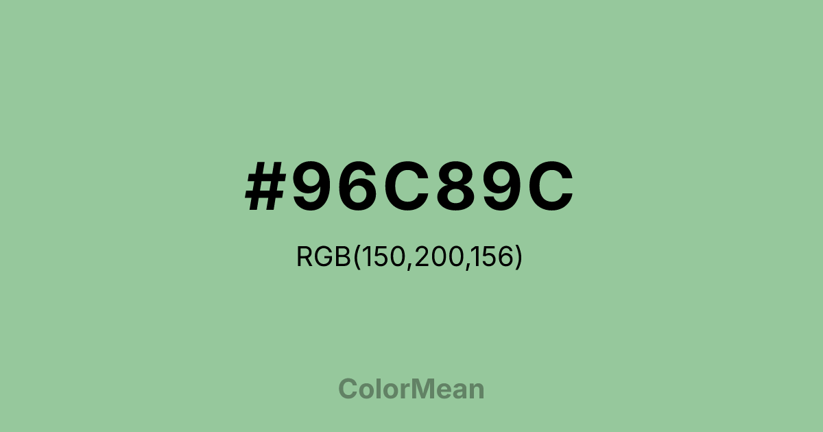 #96C89C color swatch