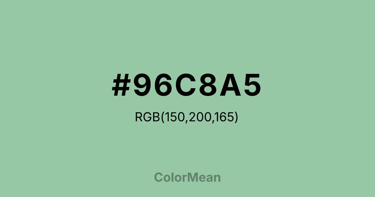 #96C8A5 color swatch