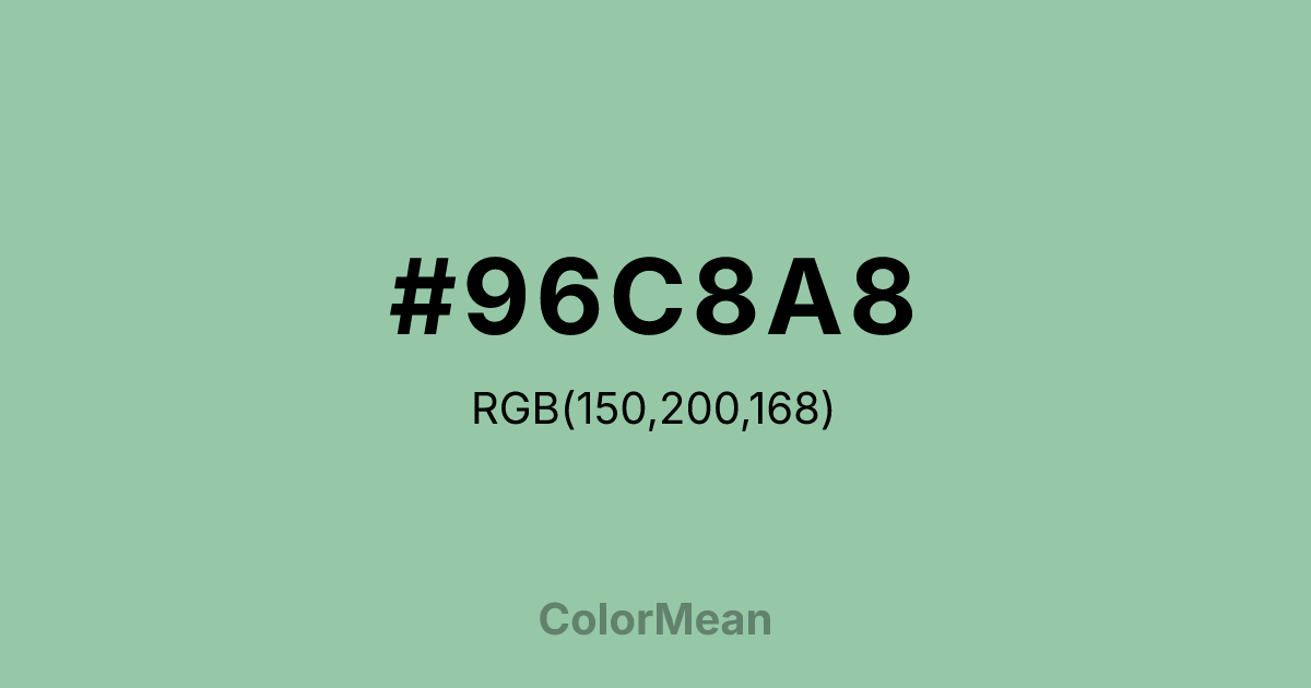 #96C8A8 color swatch