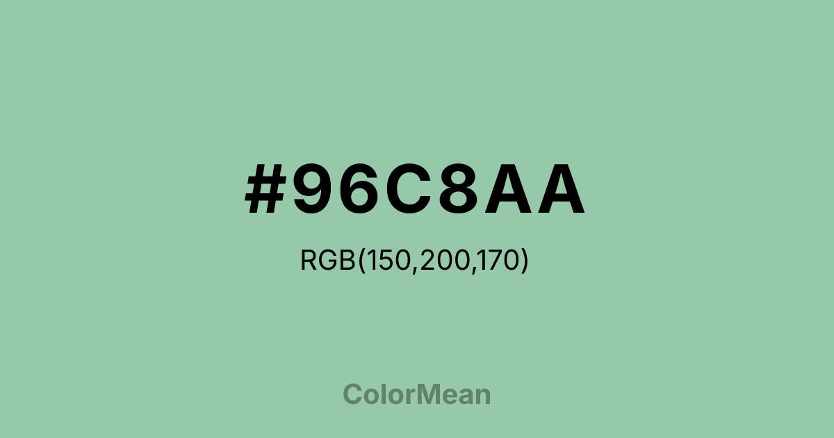#96C8AA color swatch
