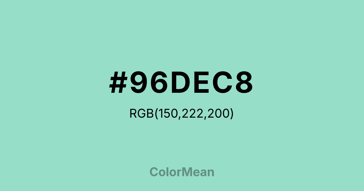 #96DEC8 color swatch