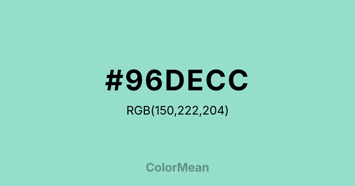 #96DECC color swatch