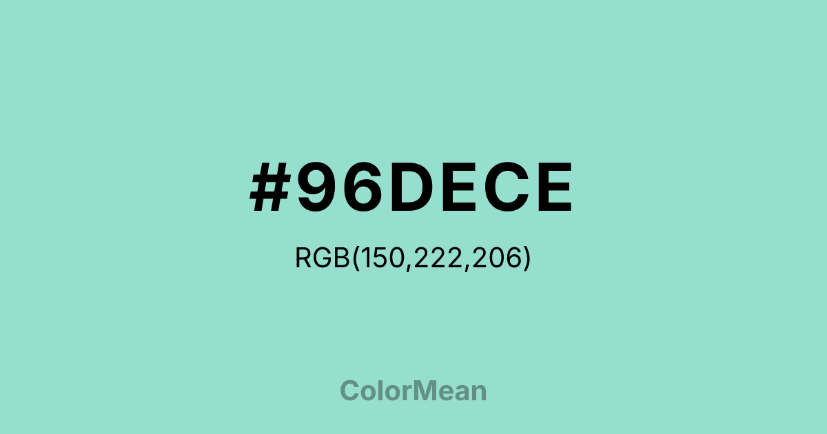 #96DECE color swatch