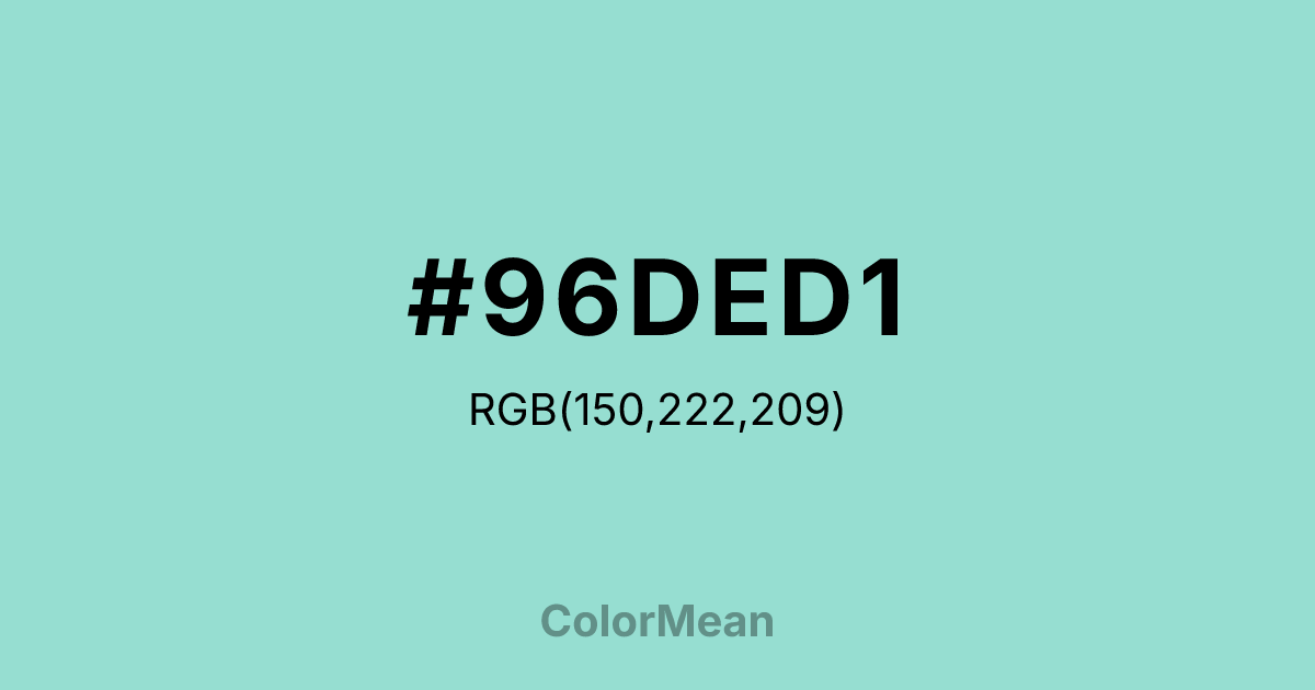 #96DED1 color swatch