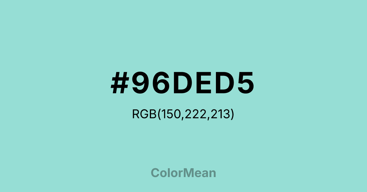 #96DED5 color swatch
