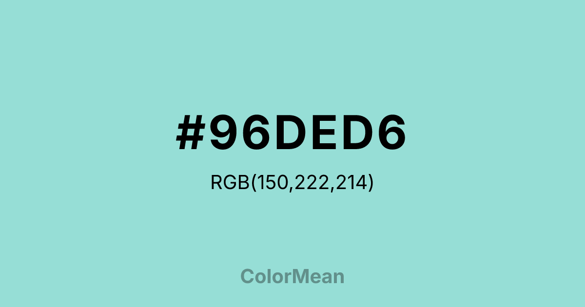 #96DED6 color swatch