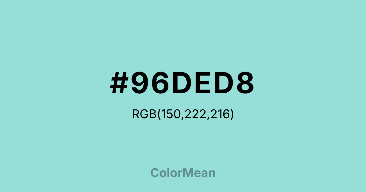 #96DED8 color swatch