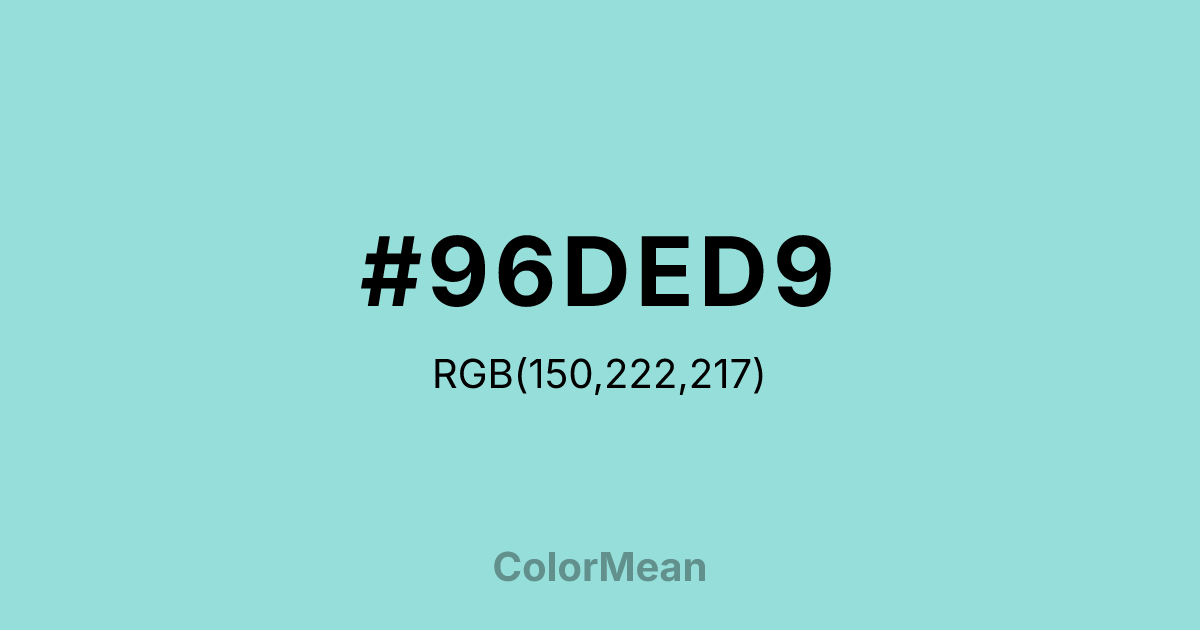 #96DED9 color swatch